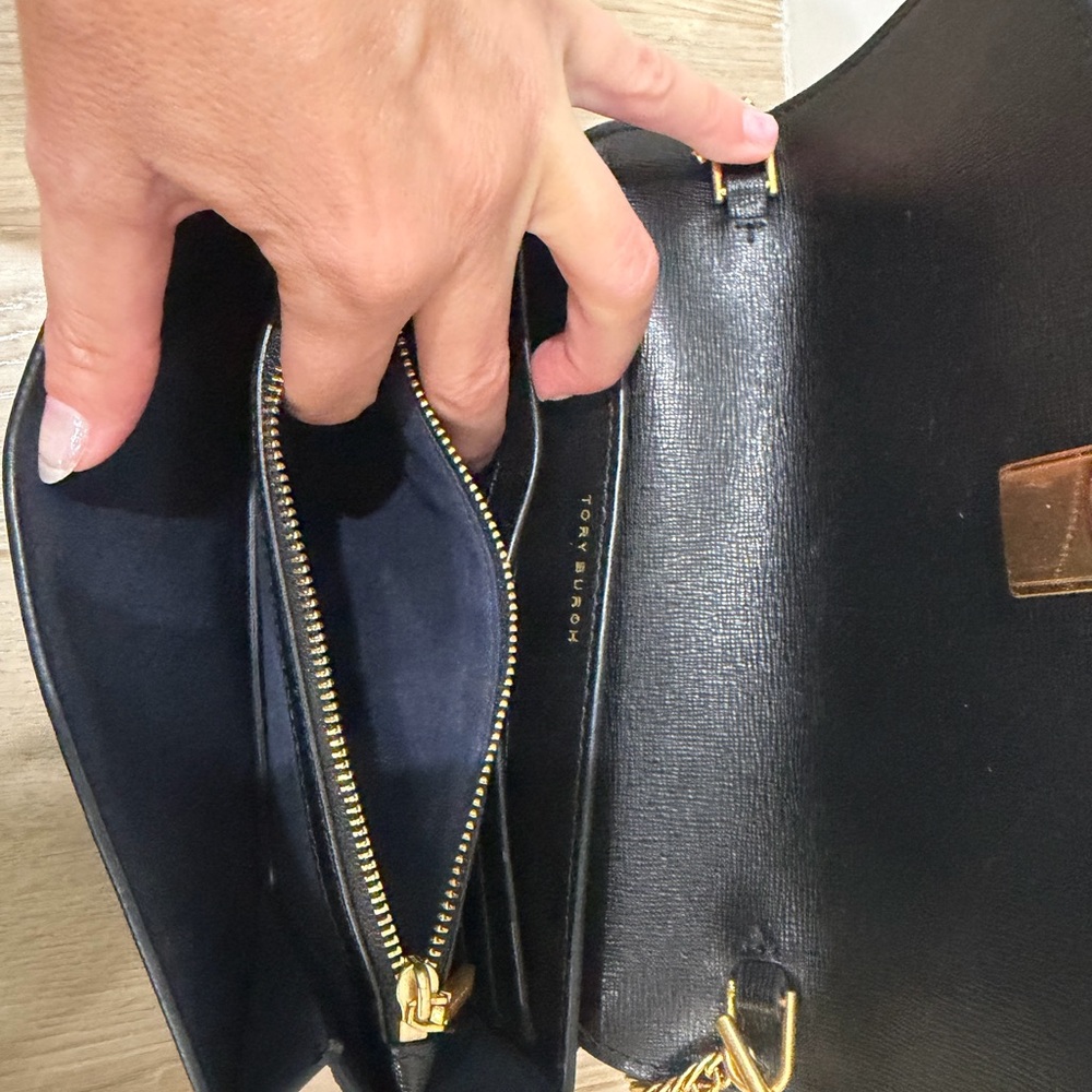 Tory Burch Black and Gold Crossbody Bag - Picture 9 of 10
